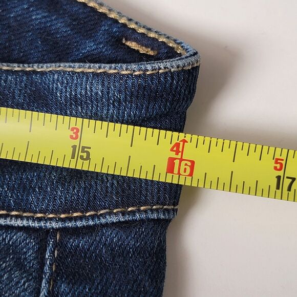 Disclosure Skinny Jeans Women's Size 12 Frayed Cuffs Slit Mid Rise Stretch Denim - Picture 6 of 7